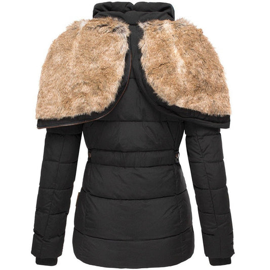Hooded quilted winter coat, additional view