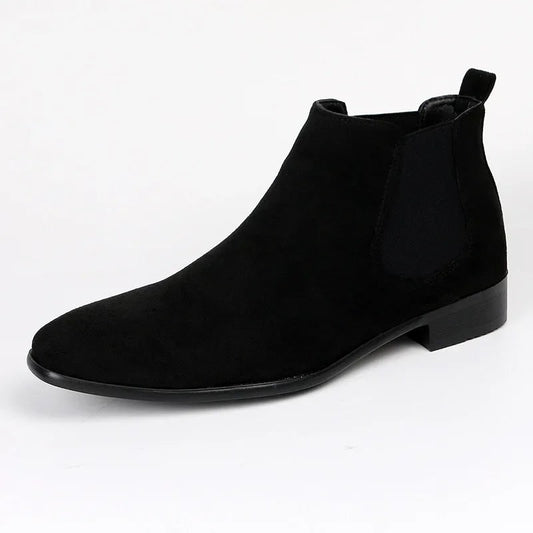 Ankle Chelsea Boots for Men, Suede Look Pointed Toe Boots 2