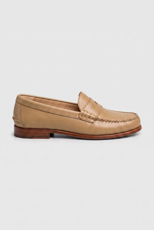 Loafers Leather-Look Penny Slot with Low Stacked Heel 2