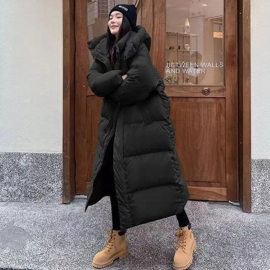 Puffer Jacket Long, Hooded Maxi Down Winter Jacket 2