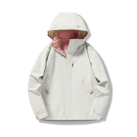 Men's Slim Fit Hooded Rain Jacket with Zip Pockets 2