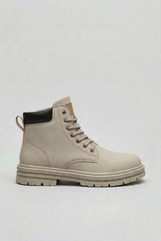 Winter Boots Chunky Boots Lace-Up with Lug Sole for Men 2