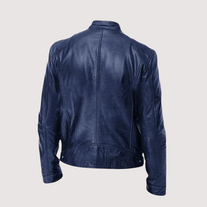 Classic biker leather jacket, additional view