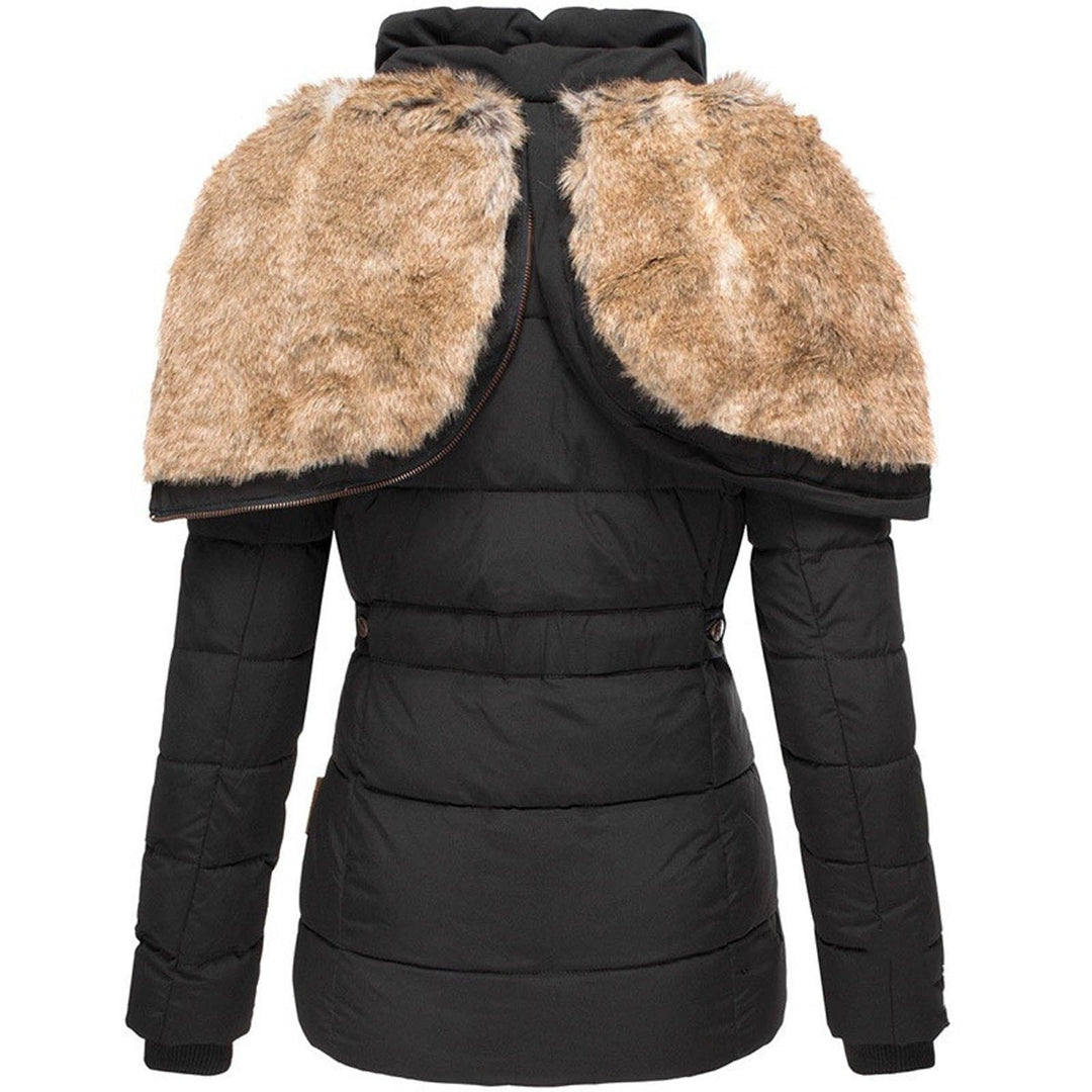 Hooded quilted winter coat, additional view