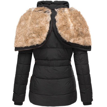 Hooded quilted winter coat, additional view
