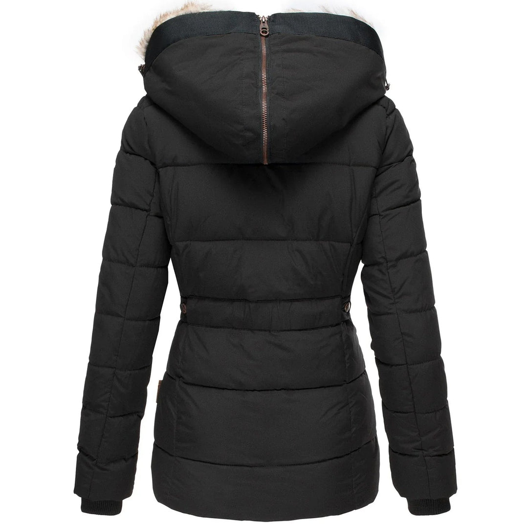 Hooded quilted winter coat, additional view