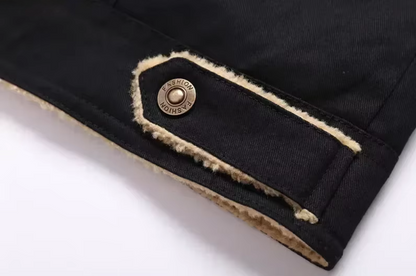 Detail of the padded winter jacket