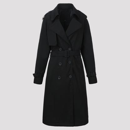 Long Coat for Women, Belted Double Breasted Trenchcoat 5