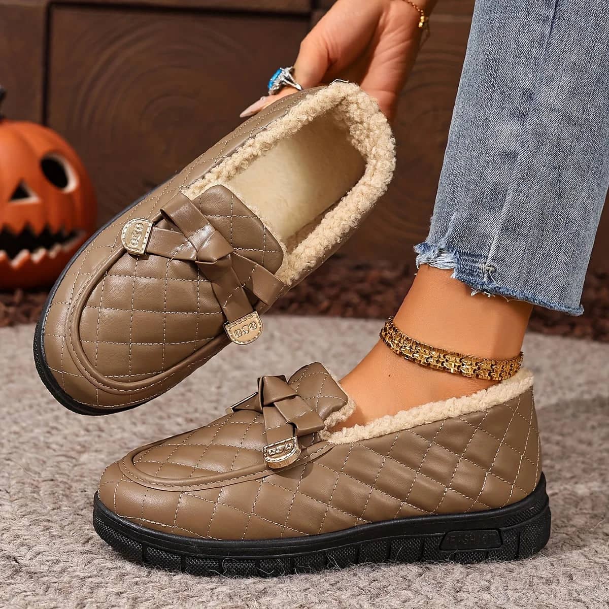 Boots, Warm Lined Boots with Quilted Upper for Women 4
