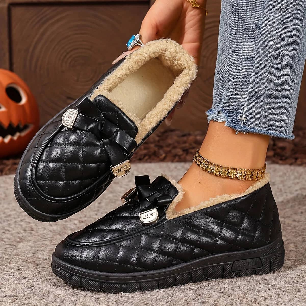 Boots, Warm Lined Boots with Quilted Upper for Women 5