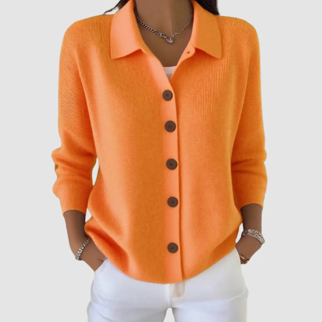 Cardigan Sweater, Collared Button Front Knit for Women 2