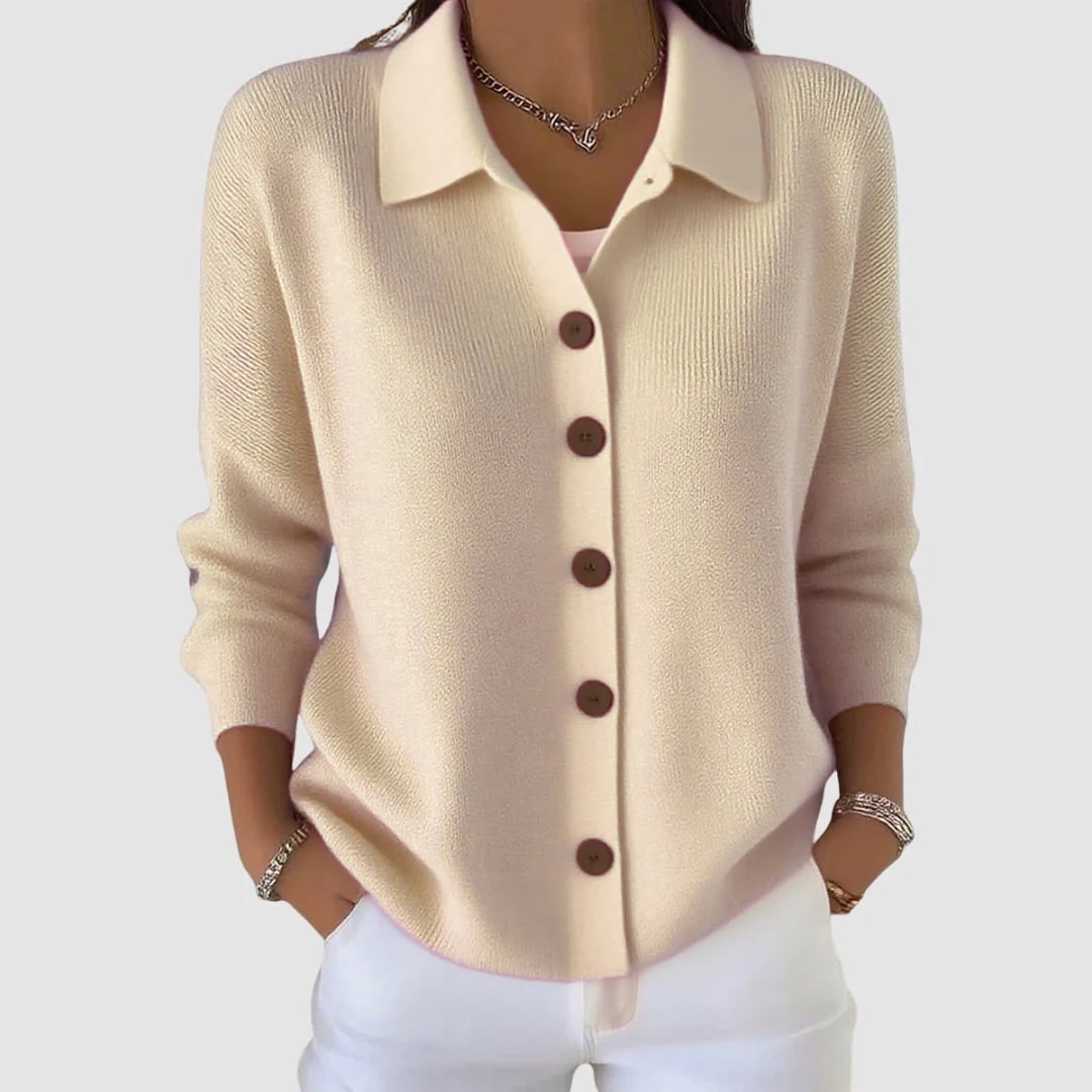 Cardigan Sweater, Collared Button Front Knit for Women 4