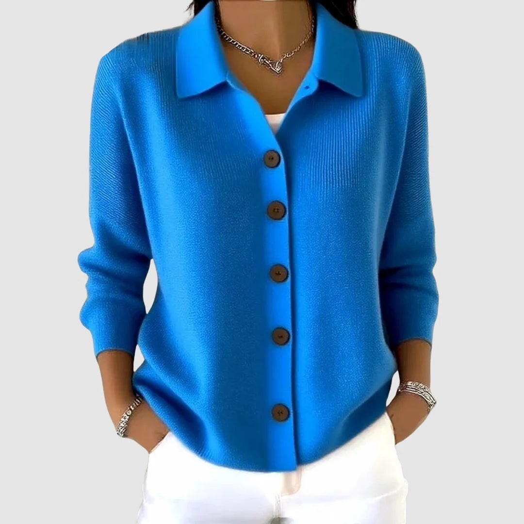 Cardigan Sweater, Collared Button Front Knit for Women 5