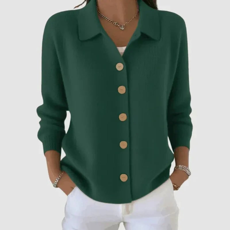 Cardigan Sweater, Collared Button Front Knit for Women 7