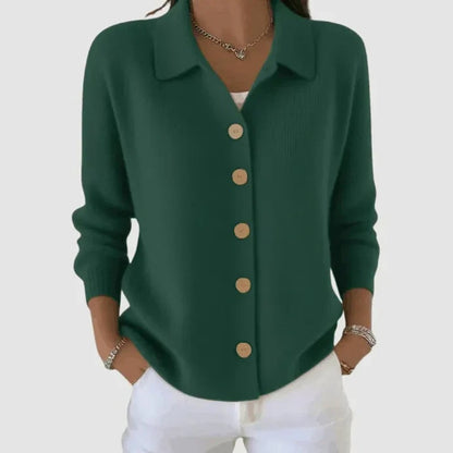 Cardigan Sweater, Collared Button Front Knit for Women 7