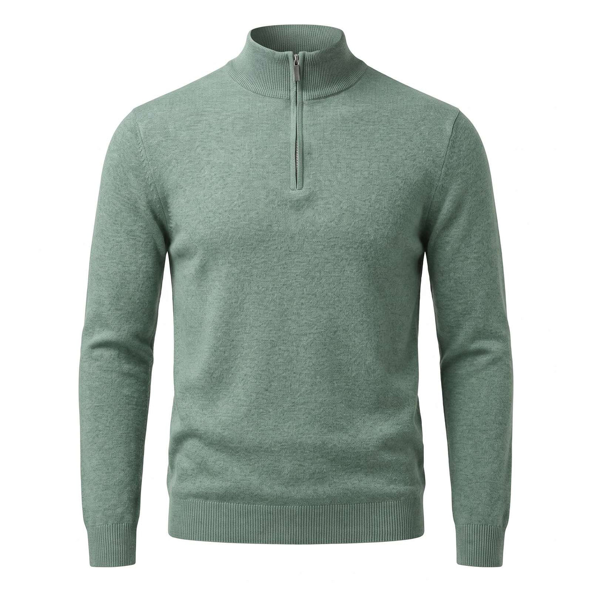 Men's Classic Half Zip Jumper with Stand Collar, Six Colours 1
