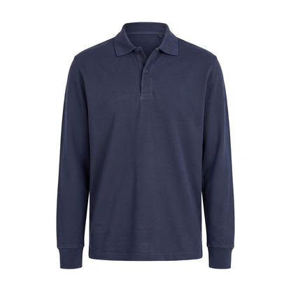 Long Sleeve Polo Shirt Men's Classic Regular Fit Polo 1