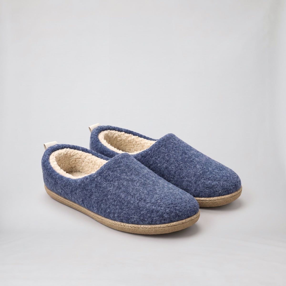 Fleece Slippers, Orthopedic Lined House Shoes with Hard Sole