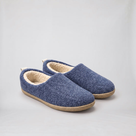 Fleece Slippers, Orthopedic Lined House Shoes with Hard Sole