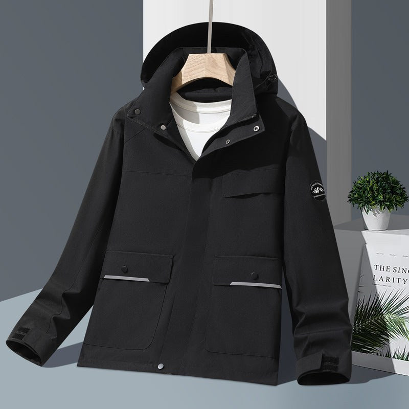 Colour Block Technical Rain Jacket for Women with Hood 2
