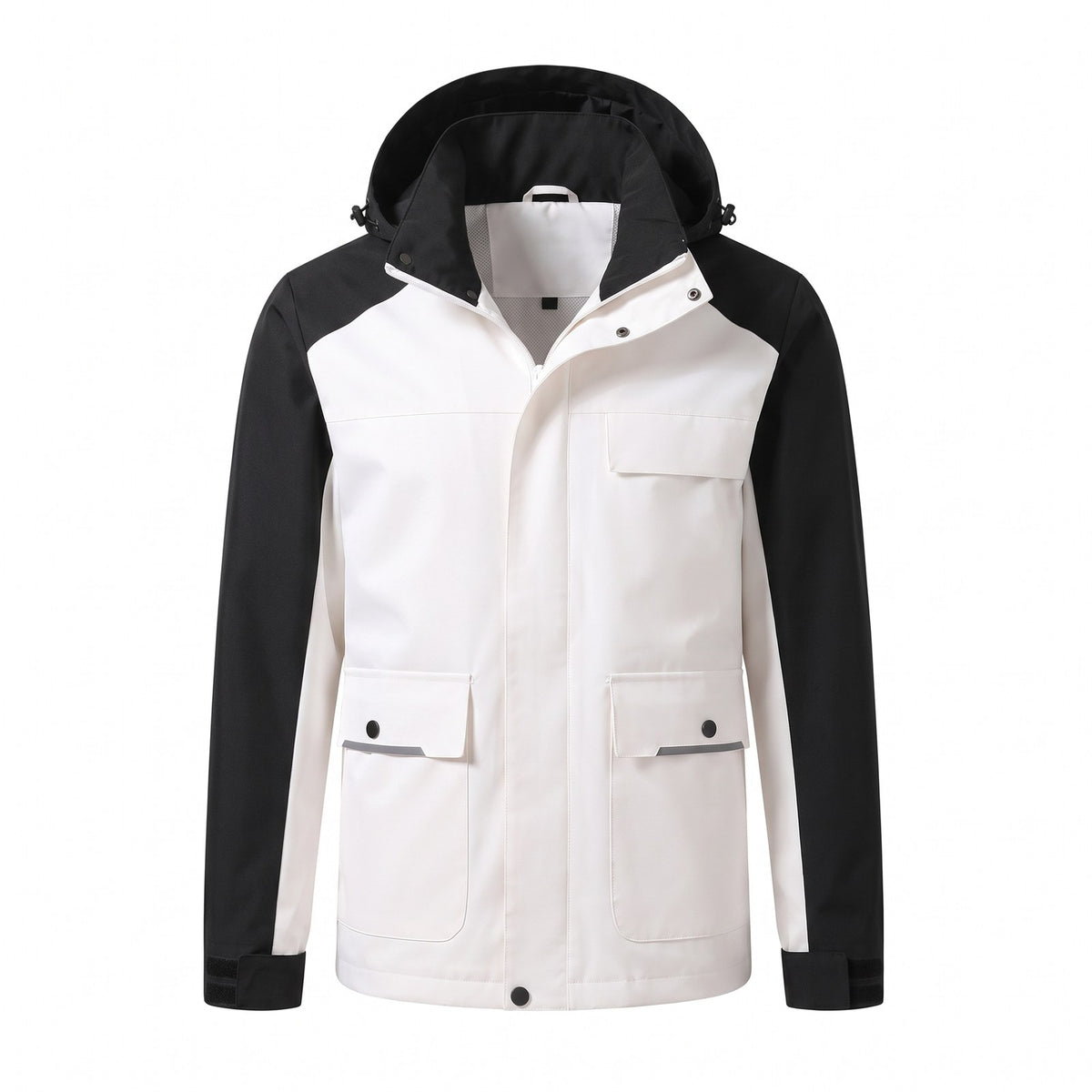 Colour Block Technical Rain Jacket for Women with Hood 1
