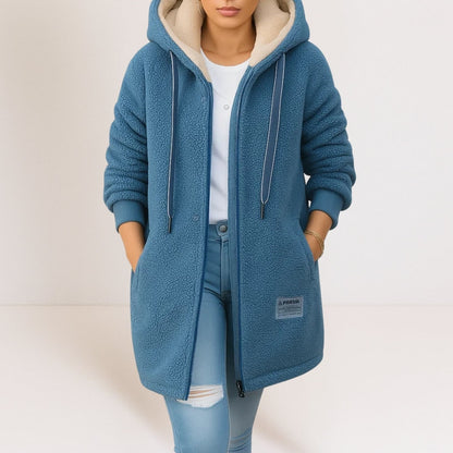 Fleece Jacket Cozy Hooded Zip Jacket in Soft Fleece 2