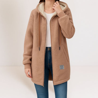 Fleece Jacket Cozy Hooded Zip Jacket in Soft Fleece 4