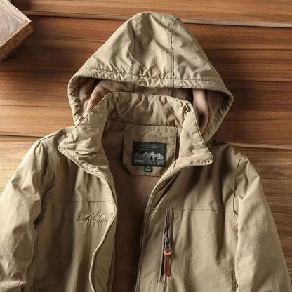 Men's Fleece Lined Winter Jacket with Detachable Hood 8