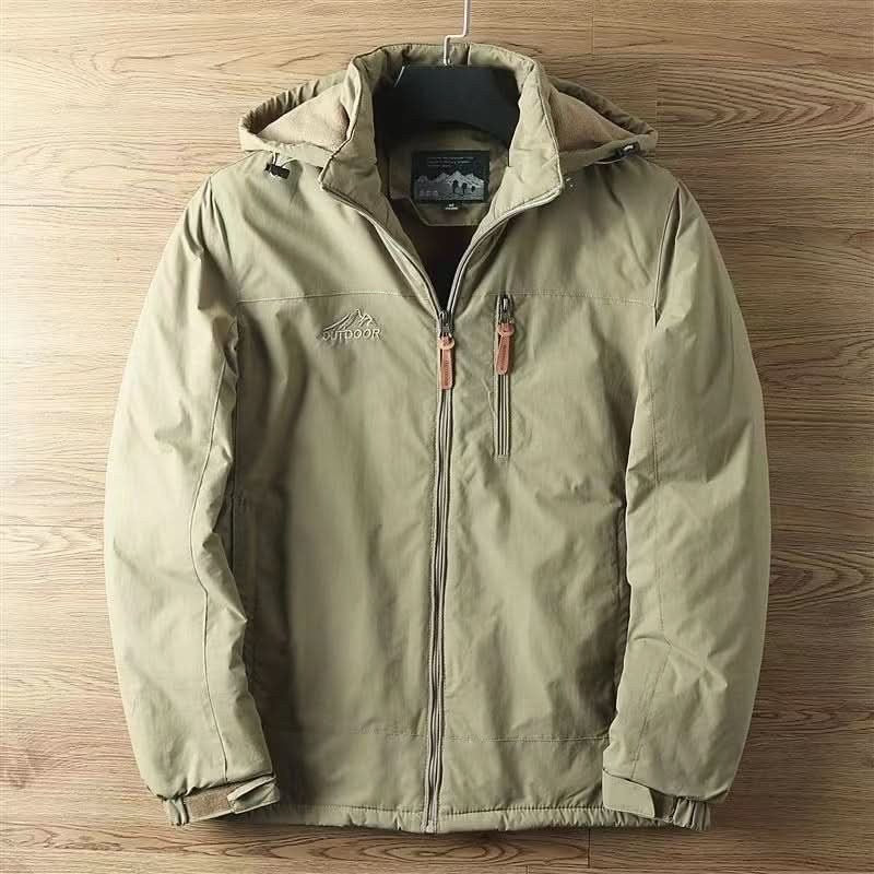 Men's Fleece Lined Winter Jacket with Detachable Hood 5