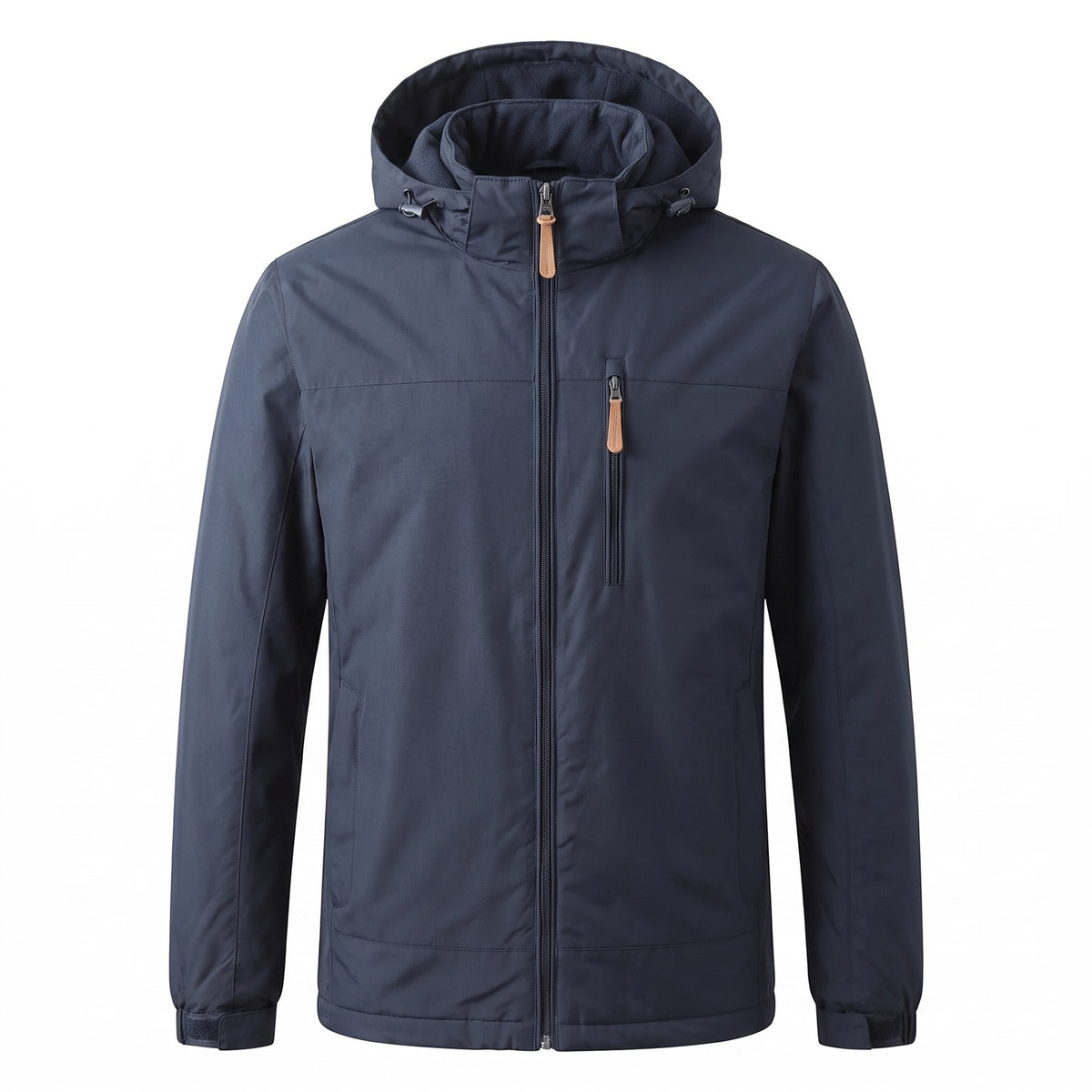 Men's Fleece Lined Winter Jacket with Detachable Hood 1