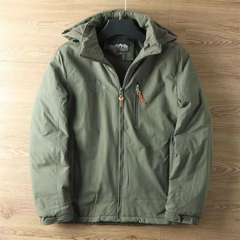 Men's Fleece Lined Winter Jacket with Detachable Hood 4