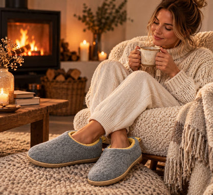 Fleece Slippers, Lined House Shoes for Indoor Wear 7