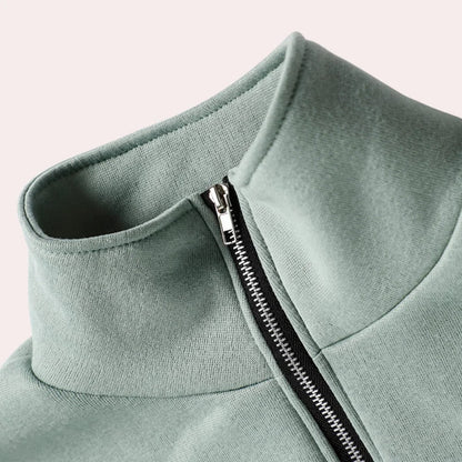 Fleece Tracksuit for Women, Half Zip Sweatshirt and Joggers 9