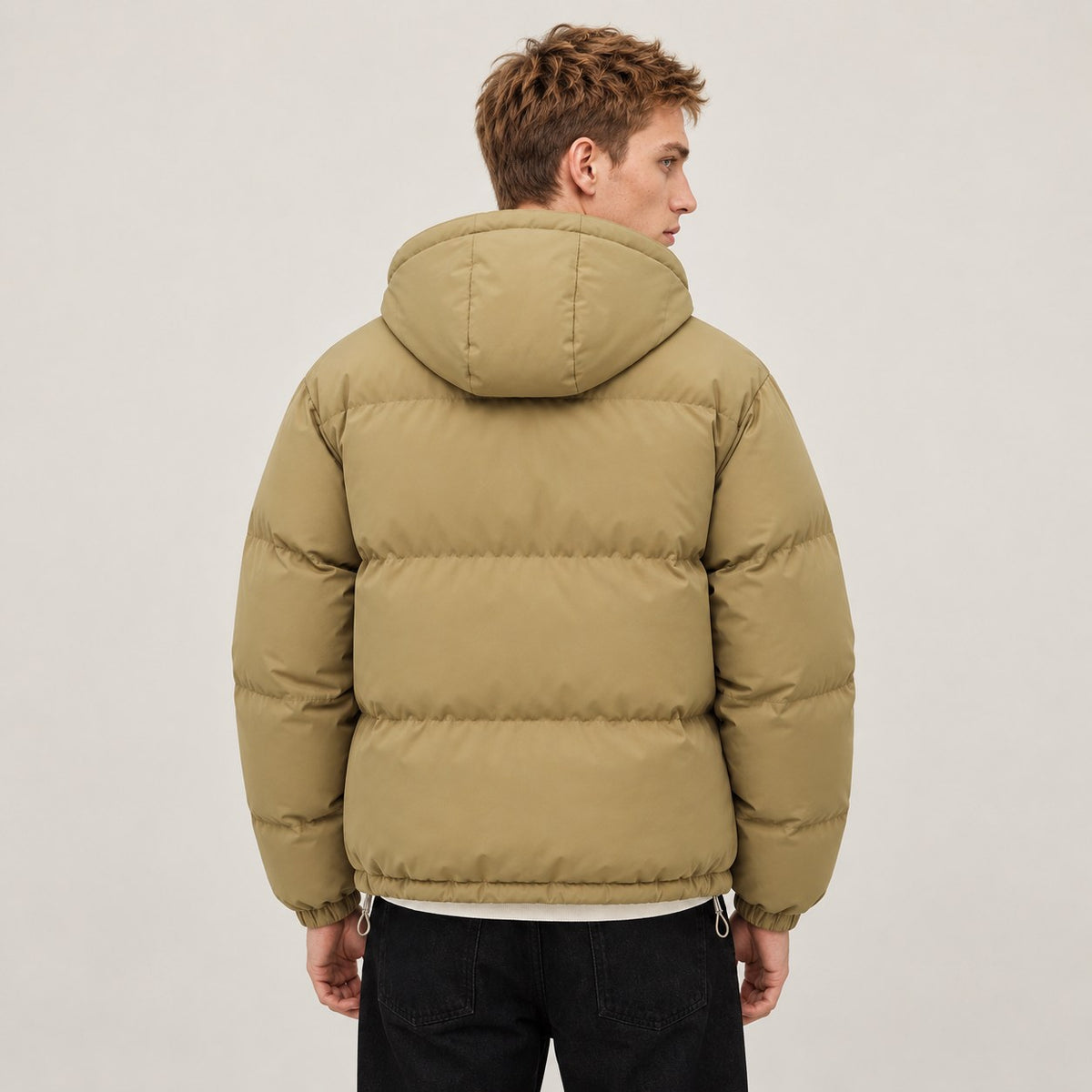 Women's Hooded Puffer Jacket in Soft Cotton, Relaxed Fit 6