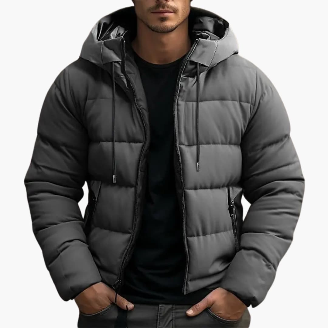 Puffer Jacket for Men, Insulated Hooded Winter Jacket 2