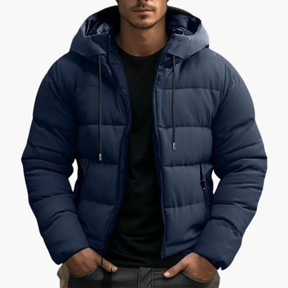 Puffer Jacket for Men, Insulated Hooded Winter Jacket 3