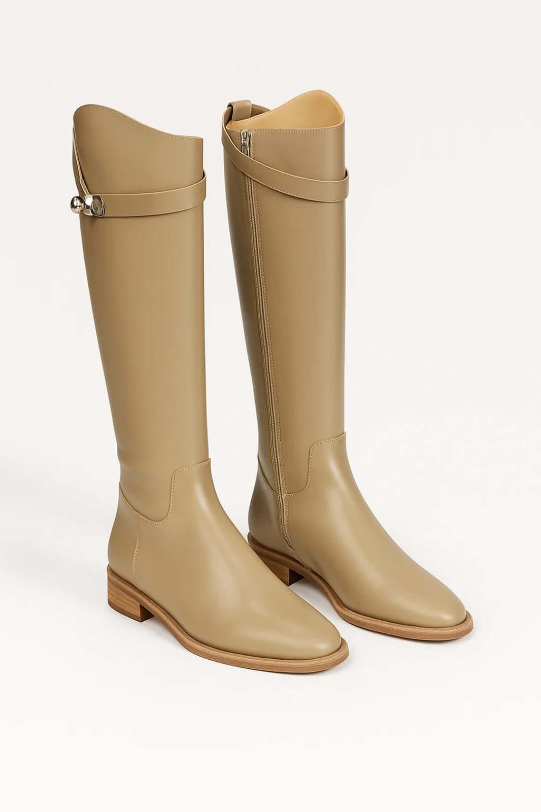 Knee High Boots, Winter Boots with Buckle Strap Detail 2