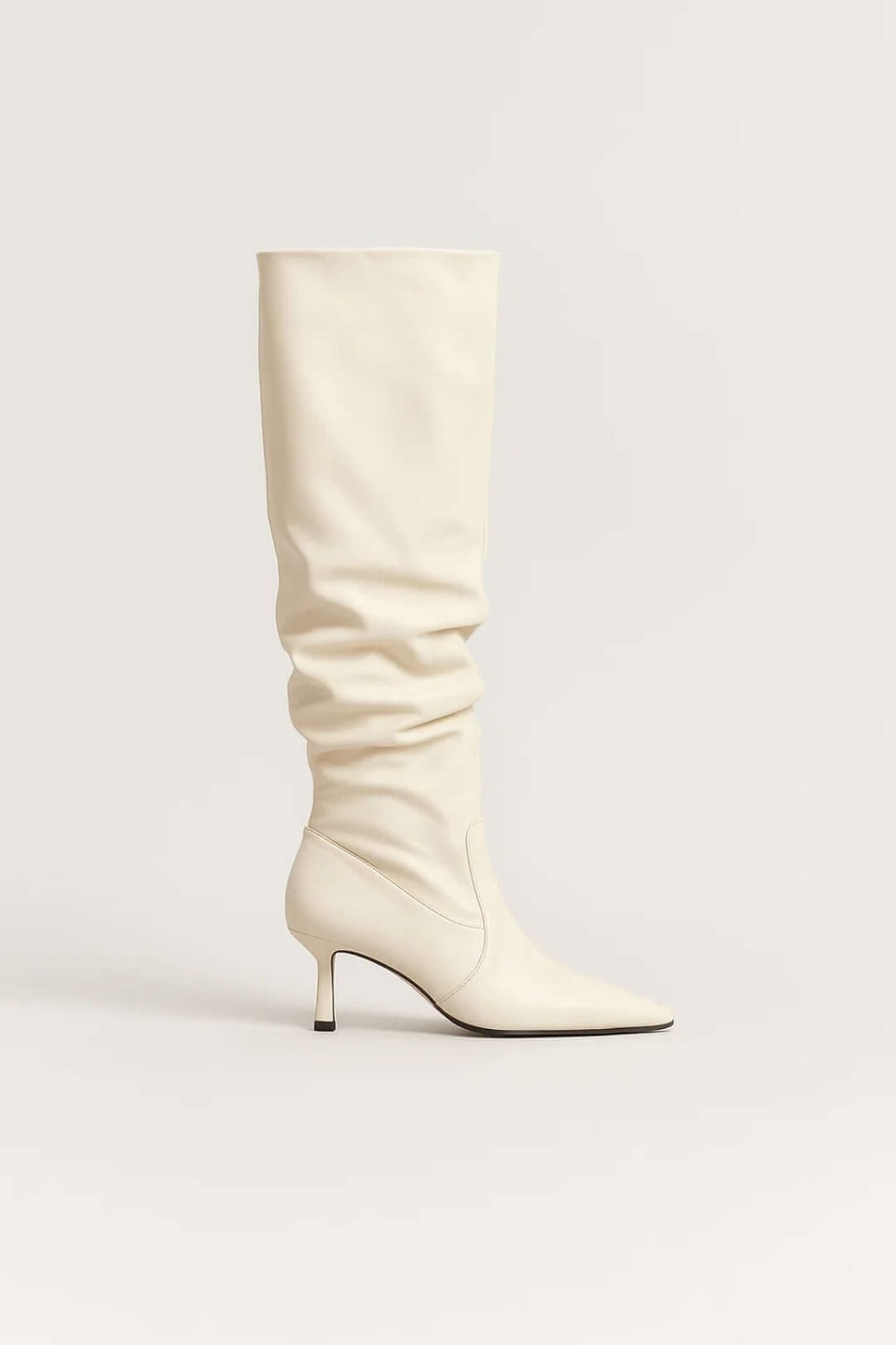 Knee High Heels, Slouchy Winter Boots with Pointed Toe 2