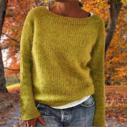 Knit Jumper, Relaxed Wide Neck Pullover in Fine Knit 7