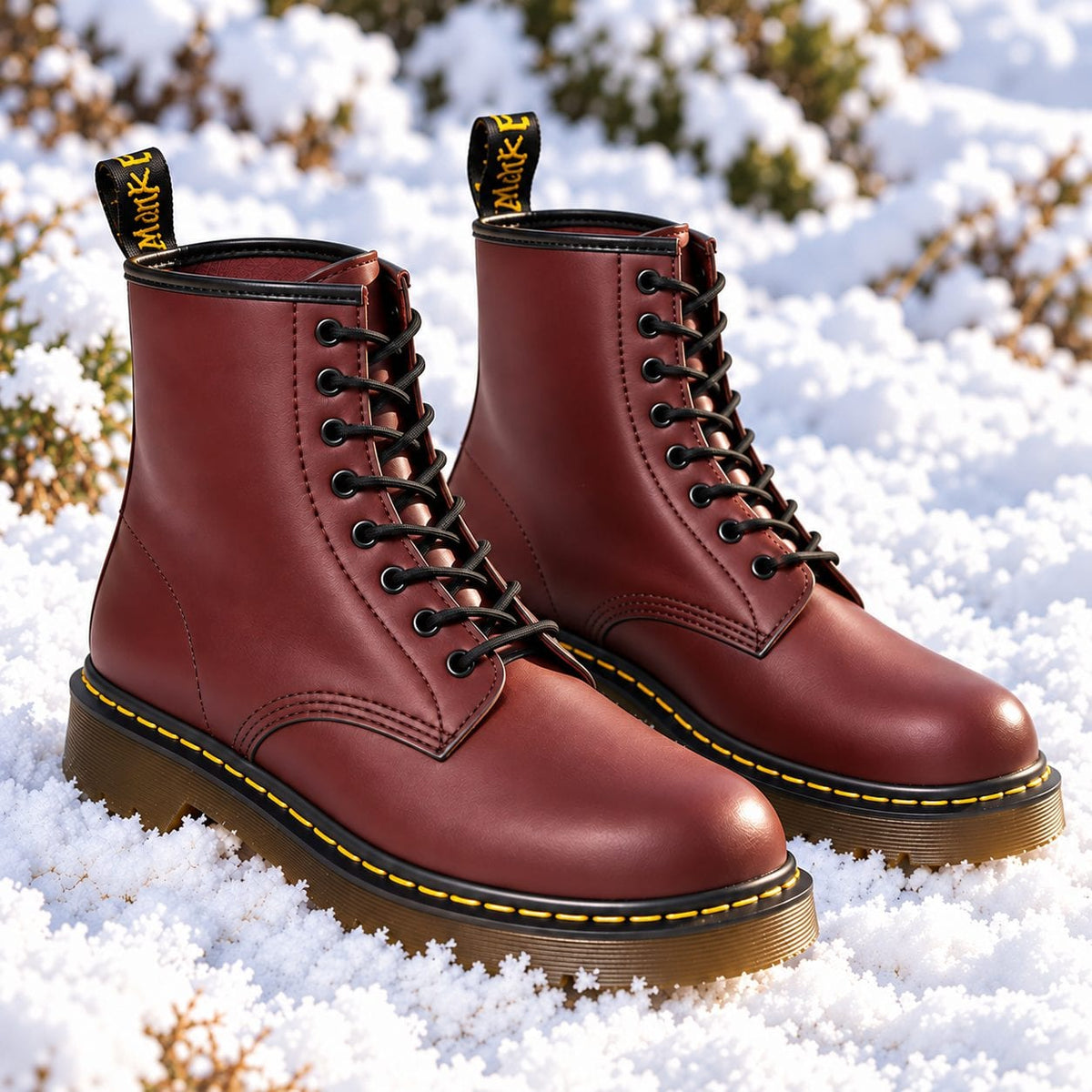 Lace Up Boots, Unisex Winter Boots with Chunky Sole 2