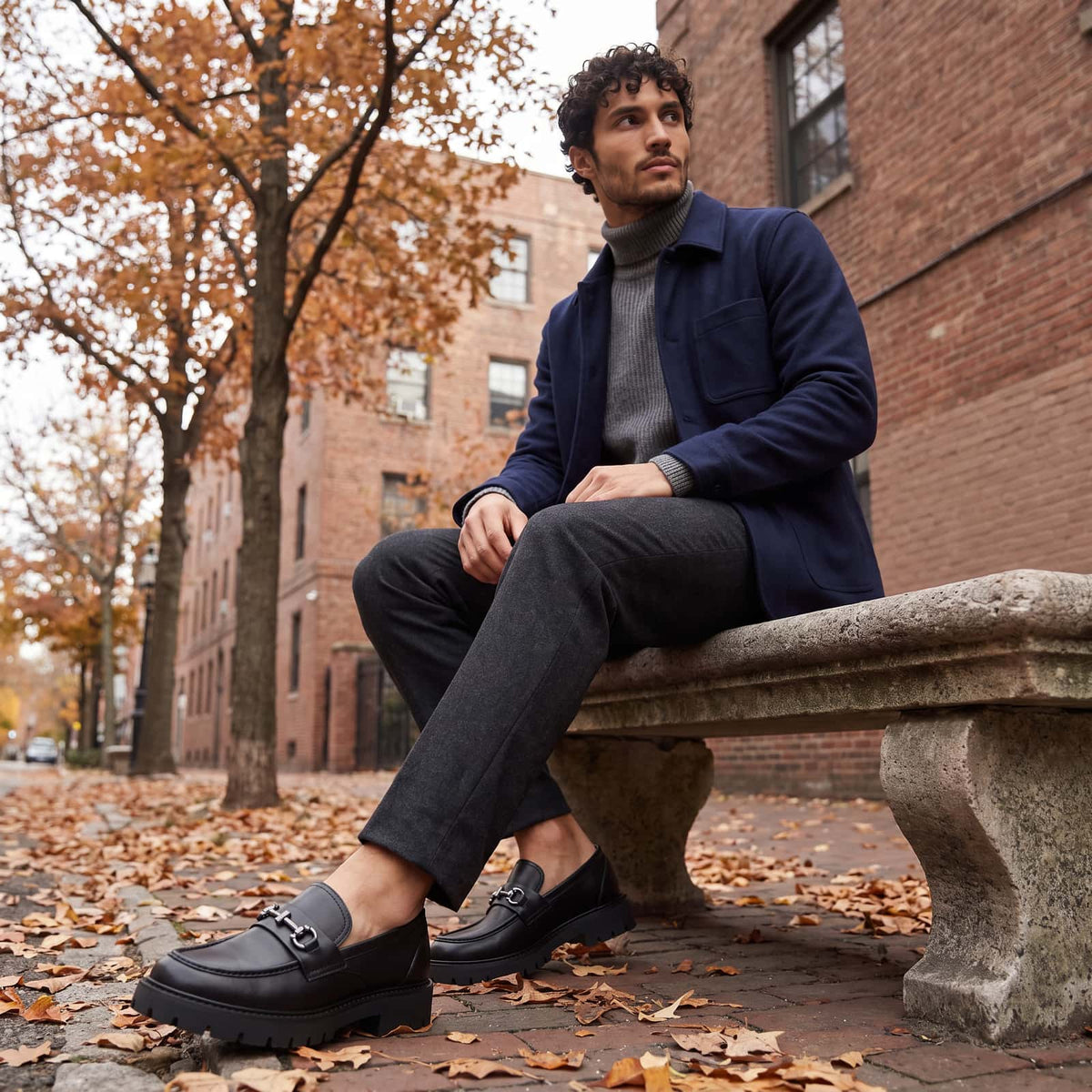 Loafers, Men's Horsebit Slip On with Chunky Sole 3