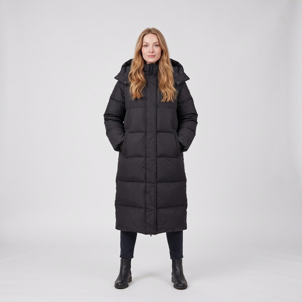 Puffer Jacket Long, Hooded Maxi Down Winter Jacket 1