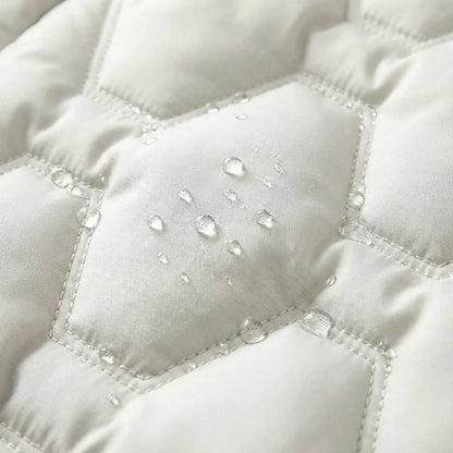 Women's Longline Hooded Winter Coat with Honeycomb Quilting 6