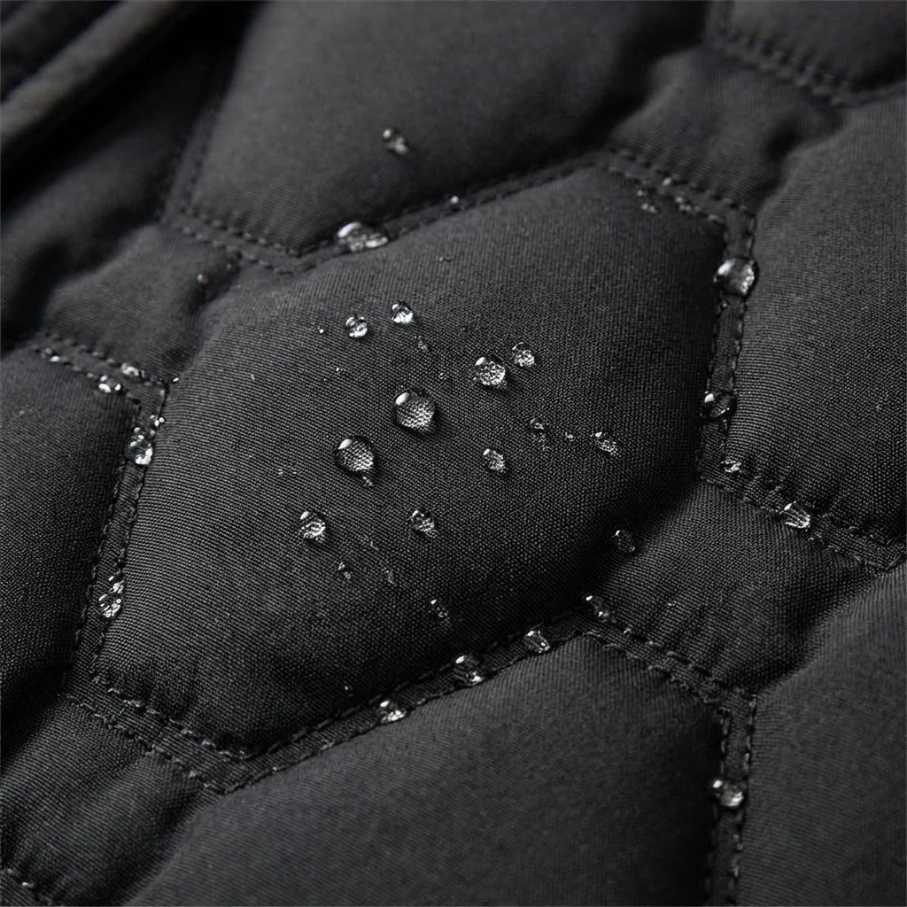 Women's Longline Hooded Winter Coat with Honeycomb Quilting 8