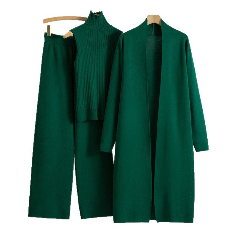 Lounge Set Damen Knitted Three Piece Cardigan Co-Ord 8
