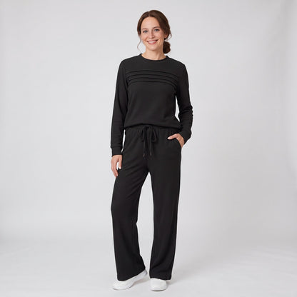 Lounge Set, Two Piece Set with High Neck Top and Trousers 1