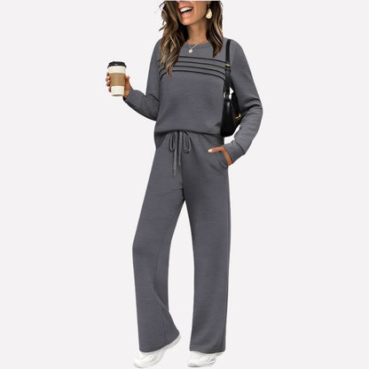 Lounge Set, Two Piece Set with High Neck Top and Trousers 5