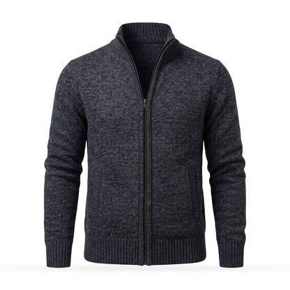 Zip Sweater for Men, Merino Blend Full Zip Cardigan 1