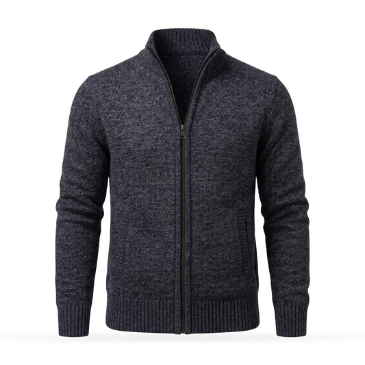 Zip Sweater for Men, Merino Blend Full Zip Cardigan 1