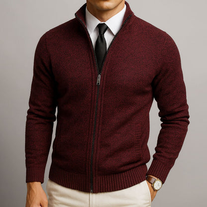 Zip Sweater for Men, Merino Blend Full Zip Cardigan 5